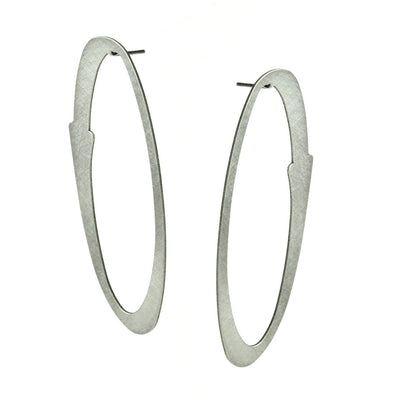 Aura Stud Earrings - Raw Stainless Steel - inSync design