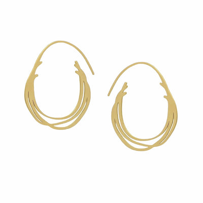 Creel Hoop Earrings - 22ct Matt Gold Plate - inSync design
