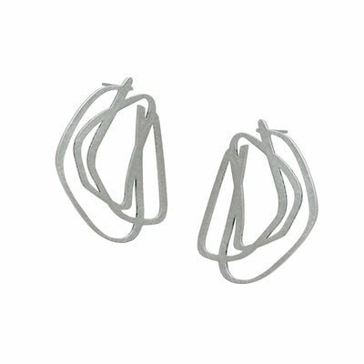 Loop Stud Earrings - 22ct Matt Gold Plate - inSync design