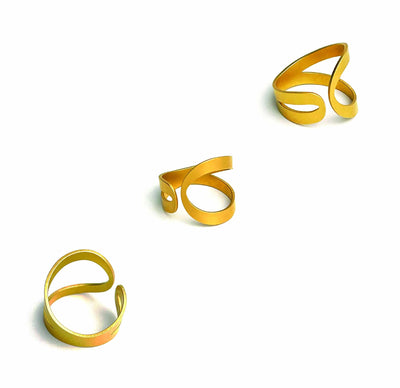 Vast Ring - 22ct Matt Gold Plate - inSync design