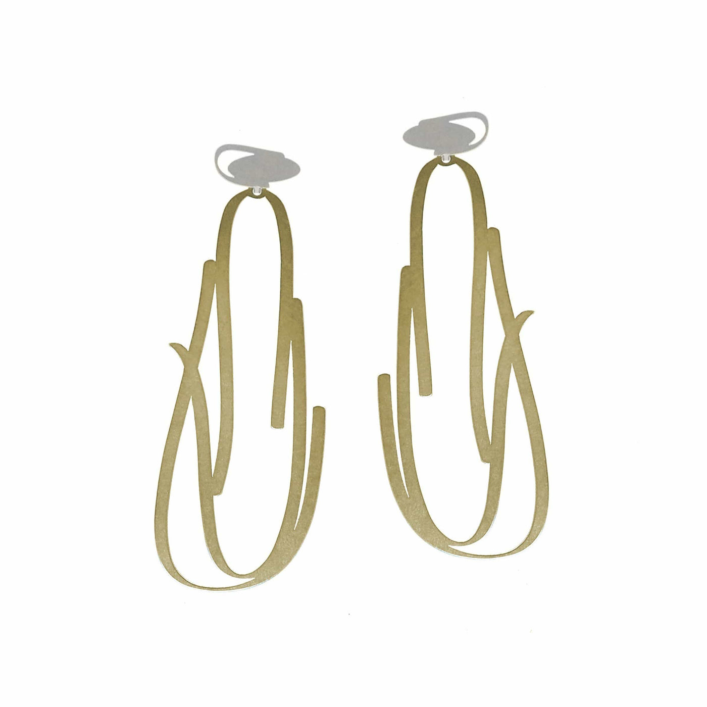 X2 Flint Stud Earrings - Raw/ Gold - inSync design