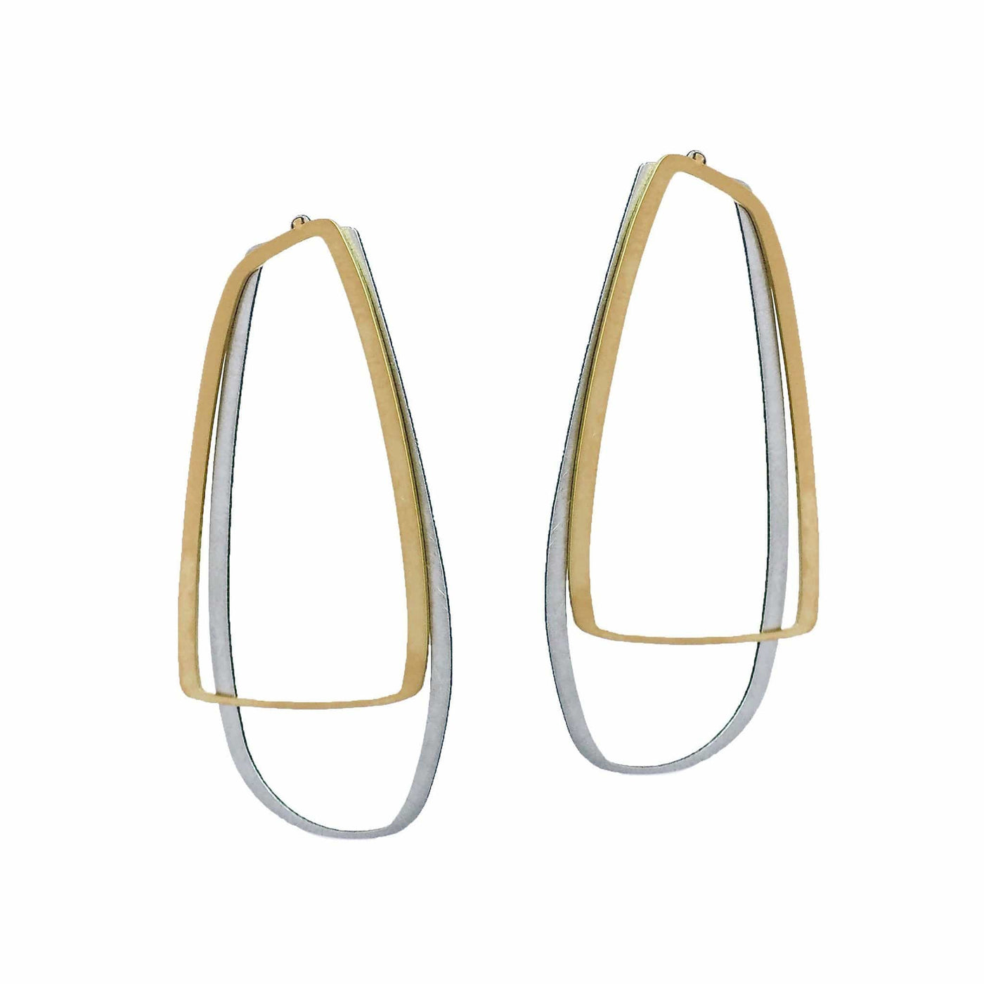 X2 Large Stud Earrings - Gold/ Raw - inSync design