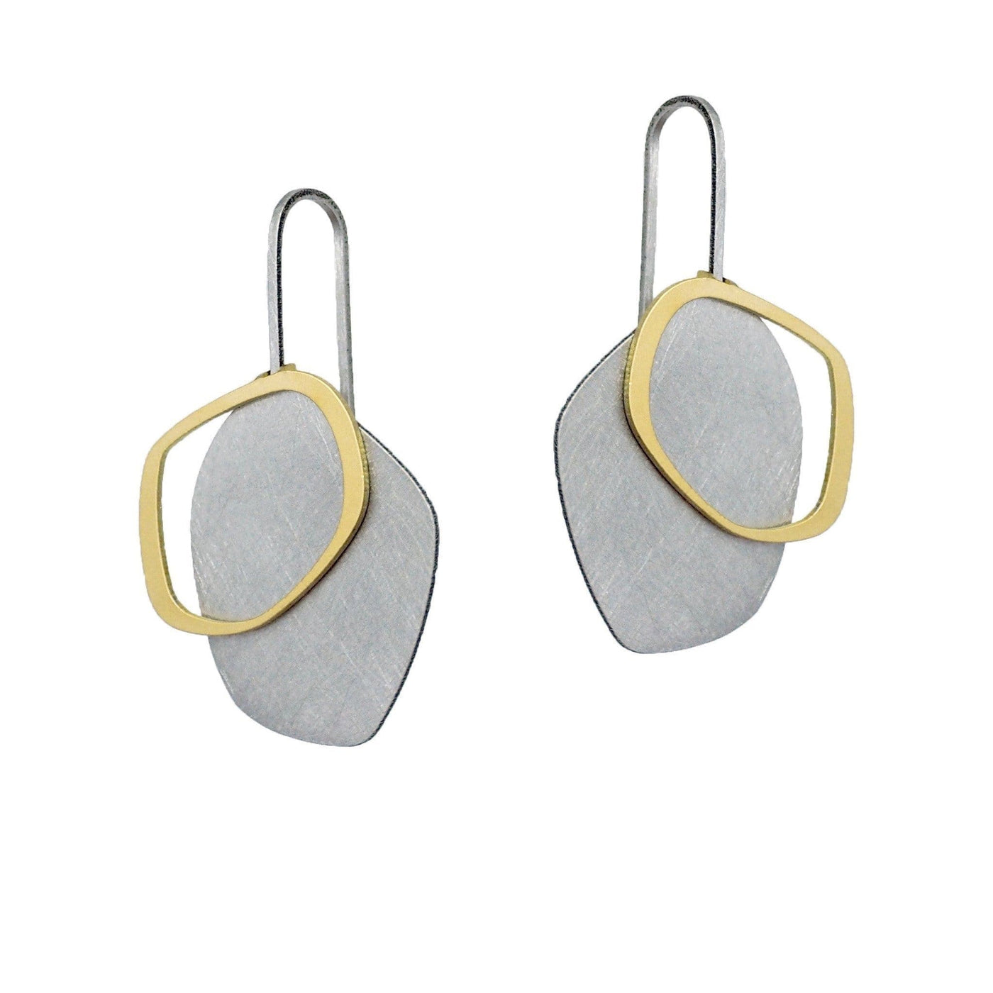 X2 Small Solid Earrings - Raw/ Gold - inSync design