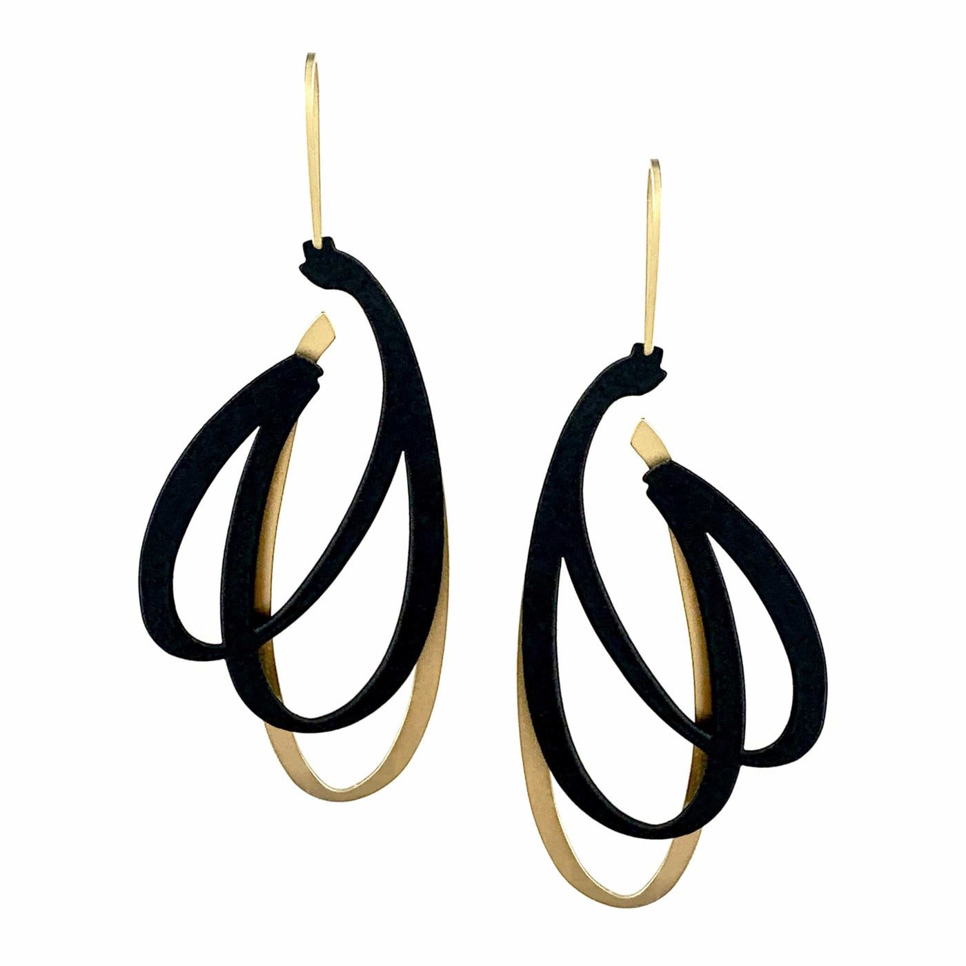 X2 Spurt Earrings - Raw/ Gold - inSync design