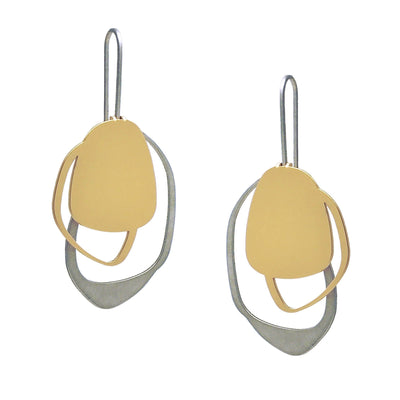 X2 Stone Earrings - Raw/ Gold - inSync design