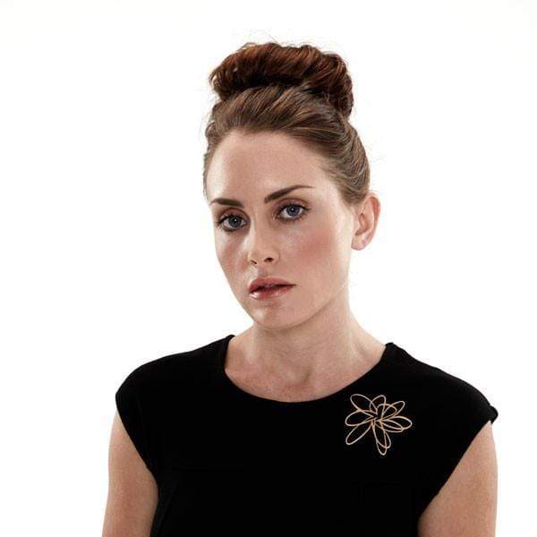 Flower Brooch in stainless steel by inSync design