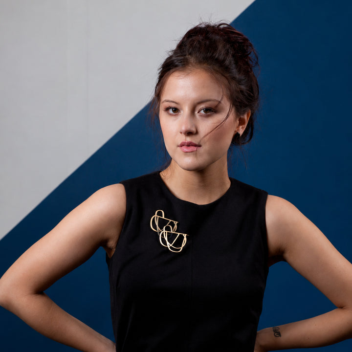 Reverie Brooch | Raw Stainless Steel