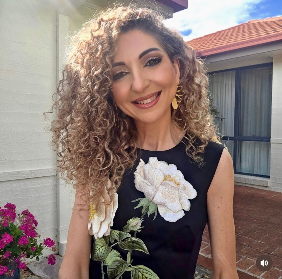 Florish Stud Earrings - 22ct Matt Gold Plate - inSync design