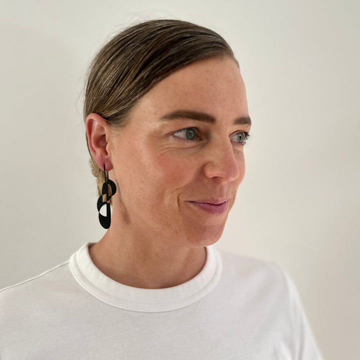 Formation Earrings - Raw Stainless Steel - inSync design