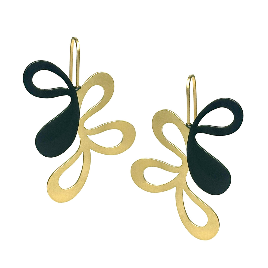 X2 Lilt Earrings - Gold/ Black - inSync design