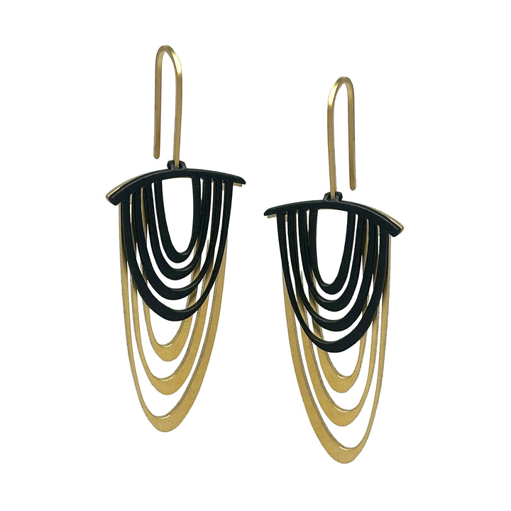 X2 Lumina Earrings - Raw/ Gold