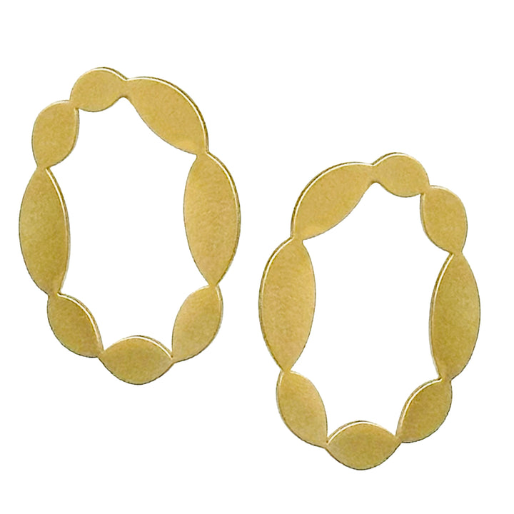 Pulse Stud Earrings | 22ct Matt Gold Plate