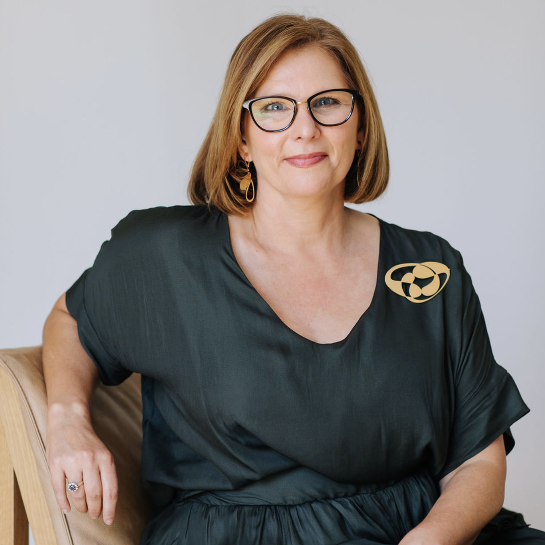 Contra Brooch - Claret