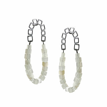 Array Stud Earrings - 22ct Gold Plate/ Smokey Quartz - Bundle add-on - inSync design