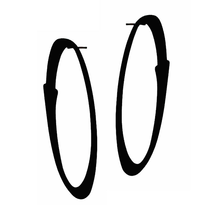 Aura Stud Earrings - Matt Black Plate