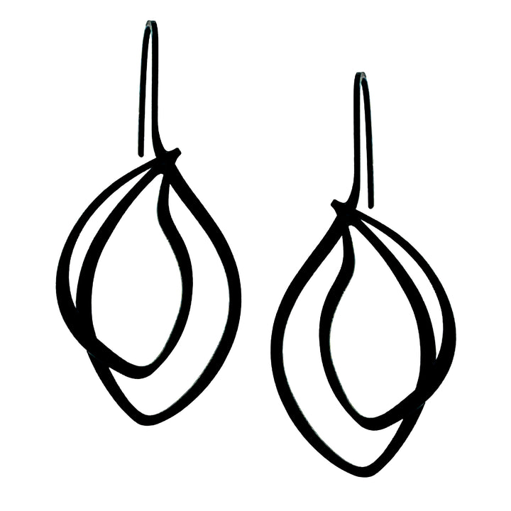 Bosket Earrings - Matt Black Plate