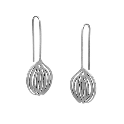 Bulb Earrings - Raw Stainless Steel - inSync design