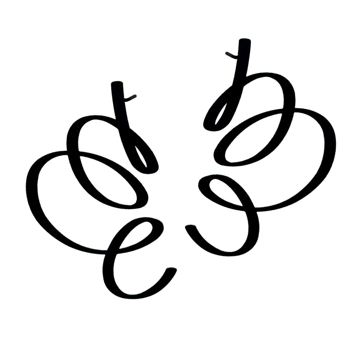 Collect Stud Earrings - Matt Black Plate