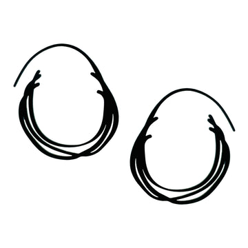 Creel Hoop Earrings - Matt Black Plate - inSync design