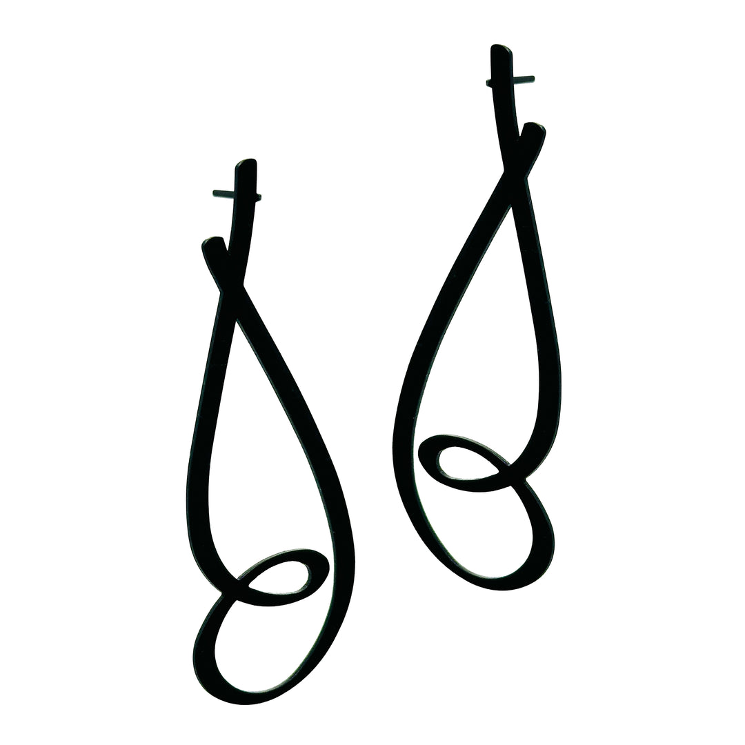 Crimp Stud Earrings - 22ct Matt Gold Plate - inSync design