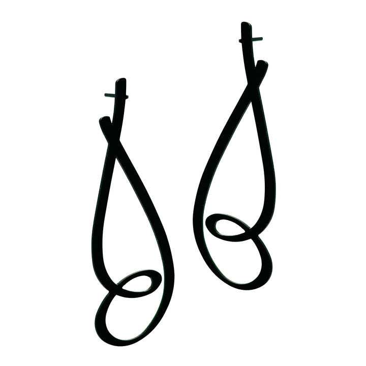 Crimp Stud Earrings - 22ct Matt Gold Plate - inSync design