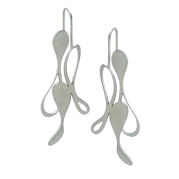 Distil Earrings - Raw Stainless Steel - inSync design