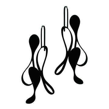 Distil Earrings - Raw Stainless Steel - inSync design
