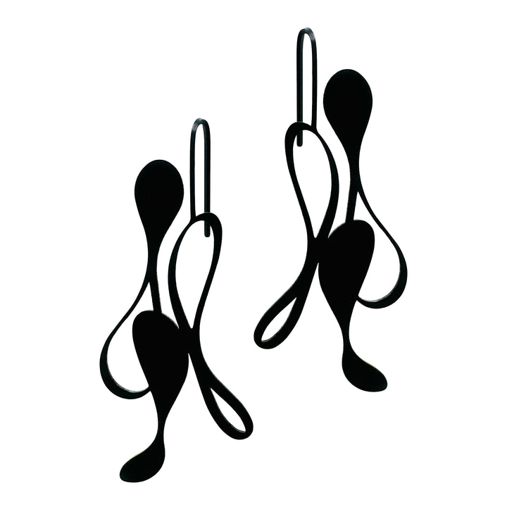 Distil Earrings - Raw Stainless Steel - inSync design