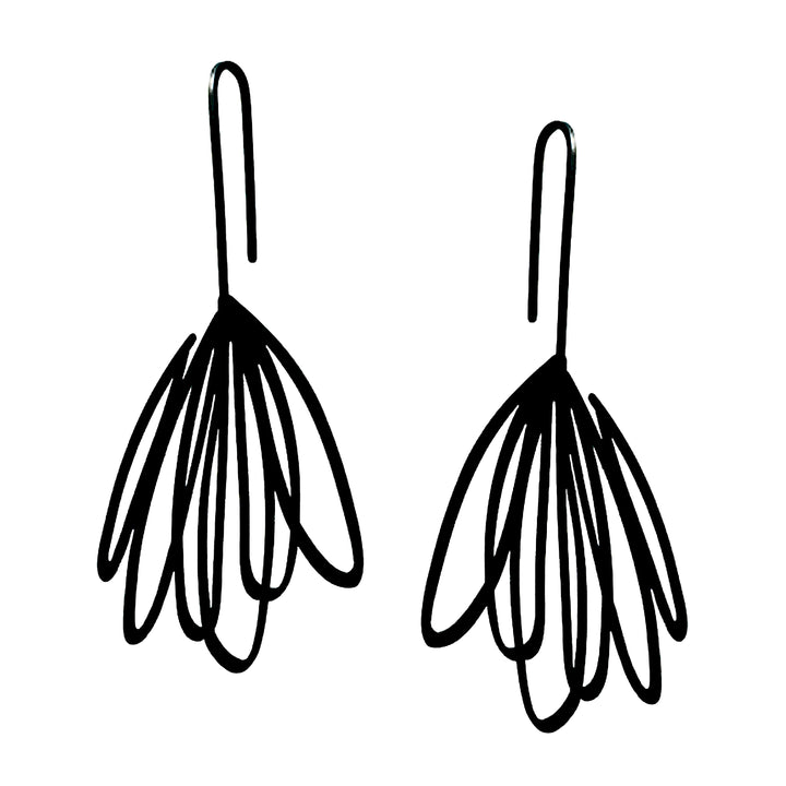 Ebb Earrings - Matt Black Plate