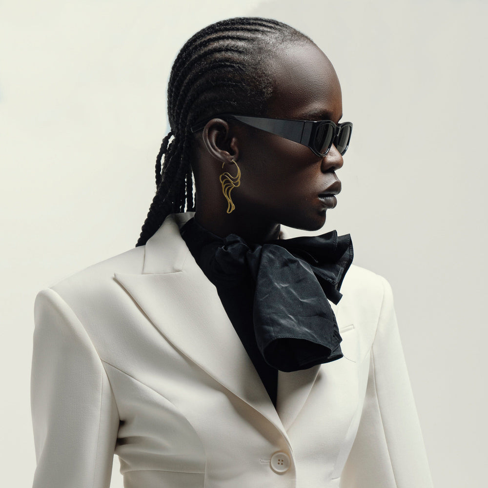 Fay Hoop Earrings - 22ct Gold Plate - inSync design