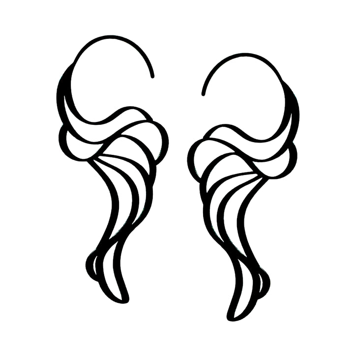 Fay Hoop Earrings - Matt Black Plate