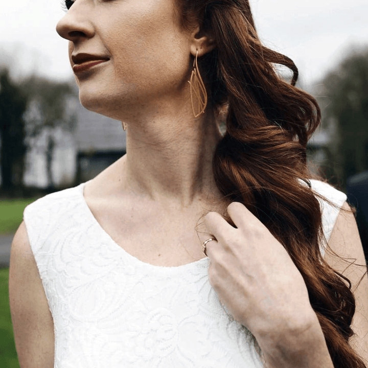 Flight Earrings - Raw Stainless Steel - inSync design