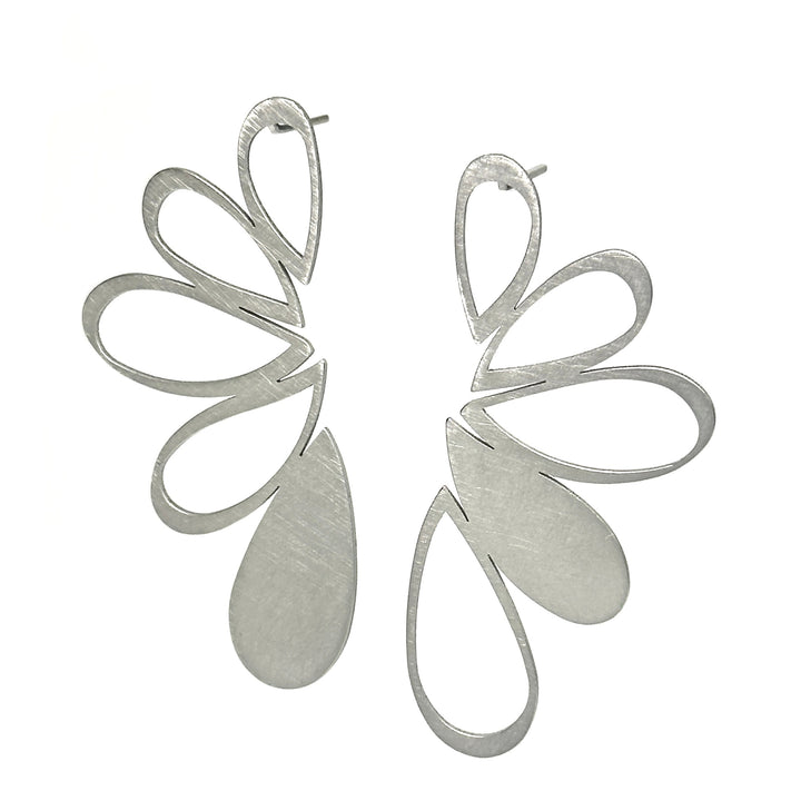 Florish Stud Earrings - Matt Black Plate - inSync design