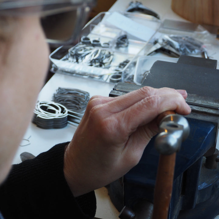 Florish Stud Earrings - Matt Black Plate - inSync design