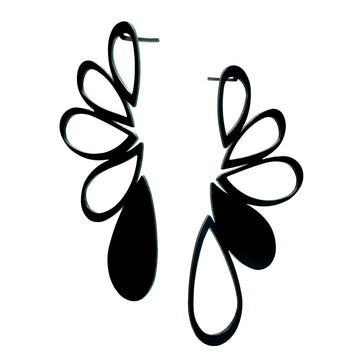 Florish Stud Earrings - Raw Stainless Steel - Bundle add-on - inSync design