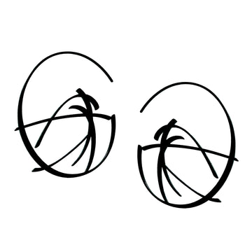 Flux Hoop Earrings - Matt Black Plate - Bundle add-on - inSync design