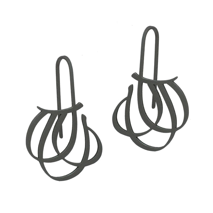 Helix Earrings - Matt Black Plate