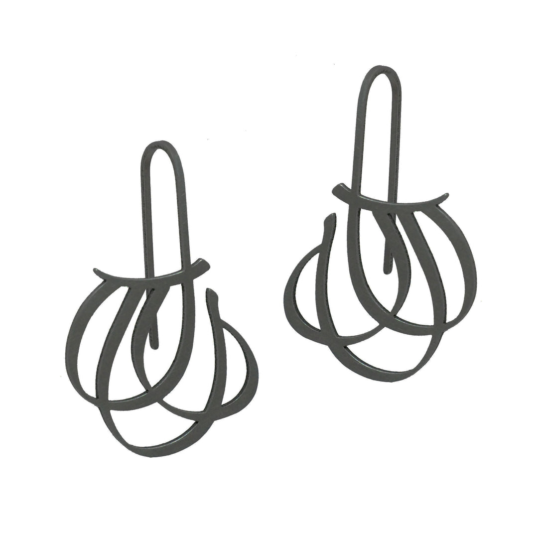 Helix Earrings - Raw Stainless Steel