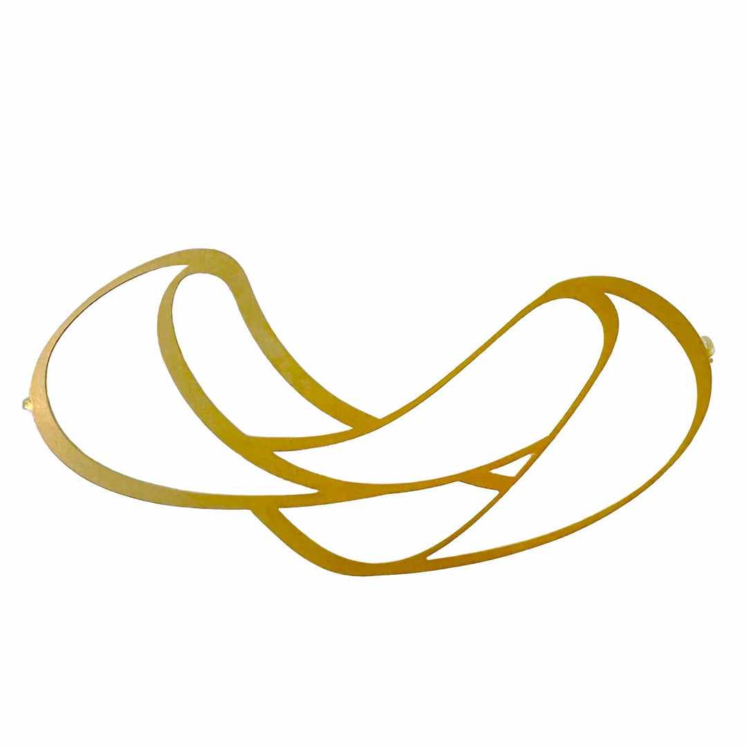 Lap Brooch - 22ct Matt Gold Plate - inSync design