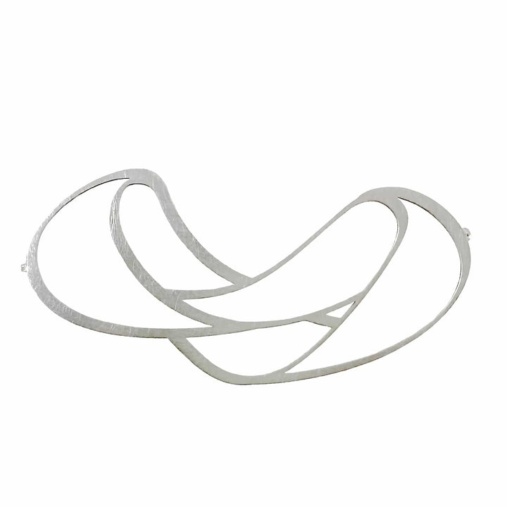 Lap Brooch - Raw Stainless Steel - inSync design