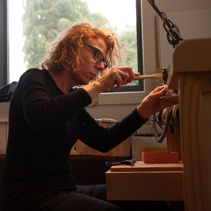 Lap Brooch - Raw Stainless Steel - inSync design