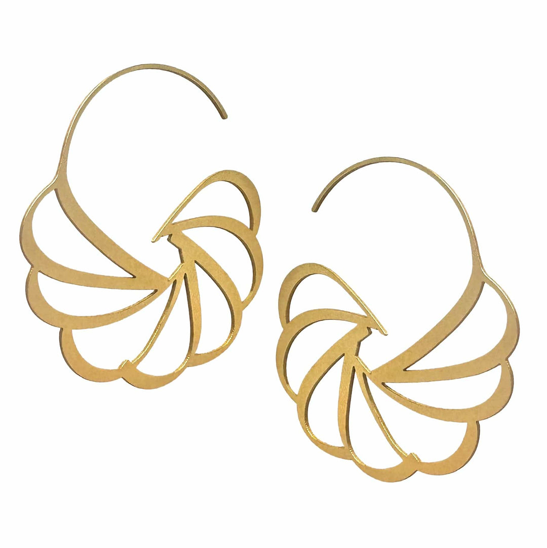 Muster Hoop Earrings - 22ct Matt Gold Plate - inSync design