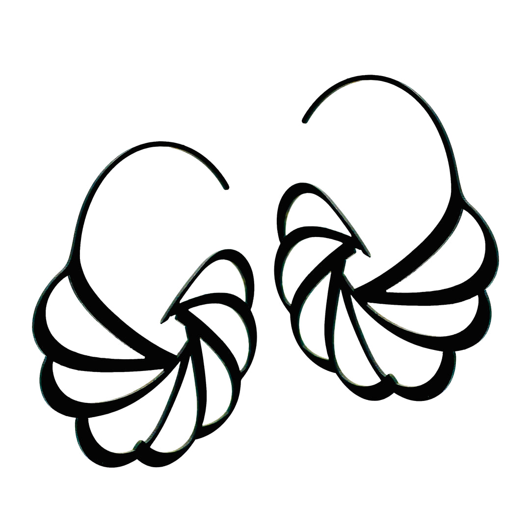 Muster Hoop Earrings - 22ct Matt Gold Plate - Bundle add-on - inSync design