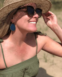 Pebble Earrings Large Frame - Stone