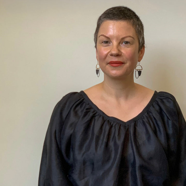 X2 Plunge Earrings - Raw/ Gold/ Black - inSync design