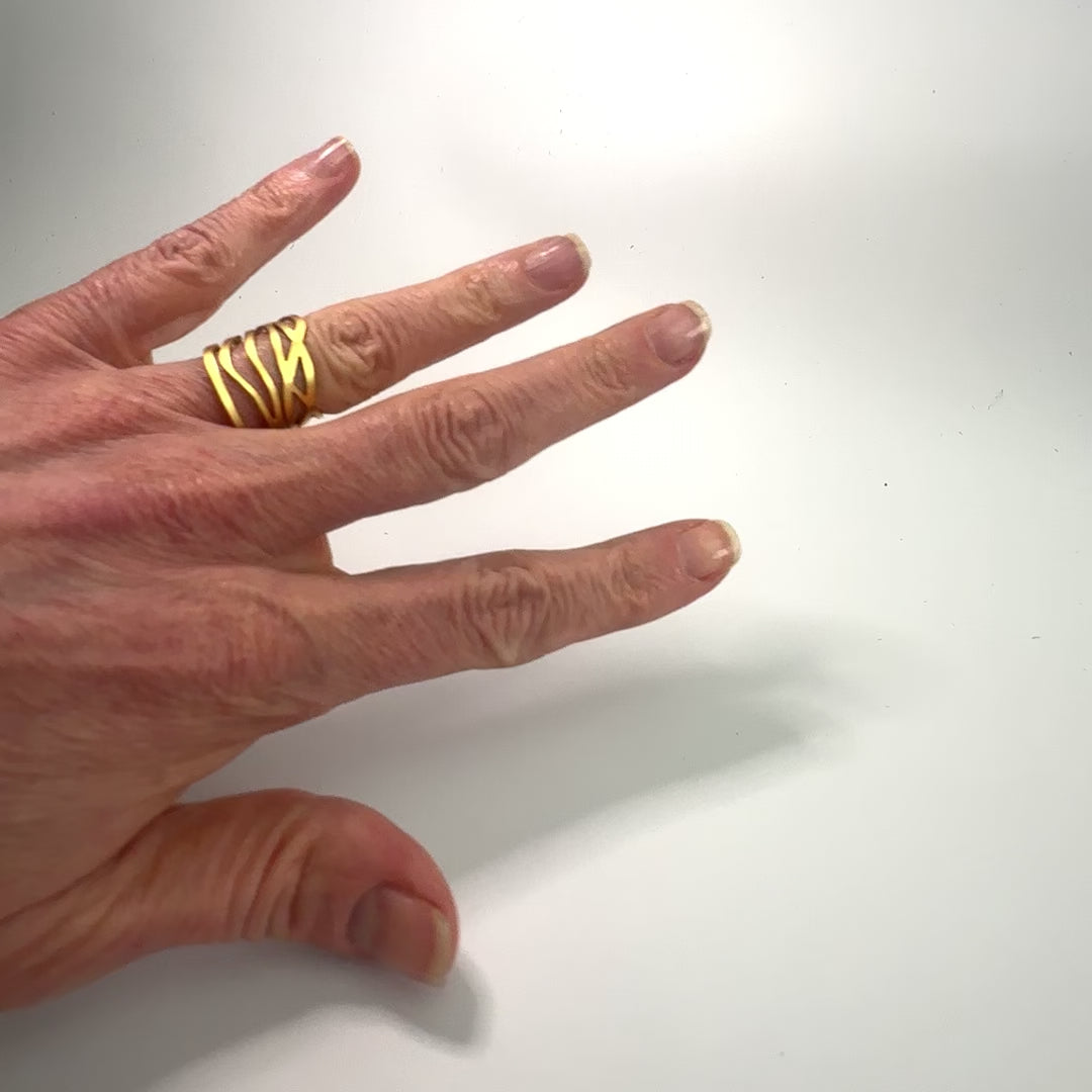 Ripple Ring - Raw Stainless Steel