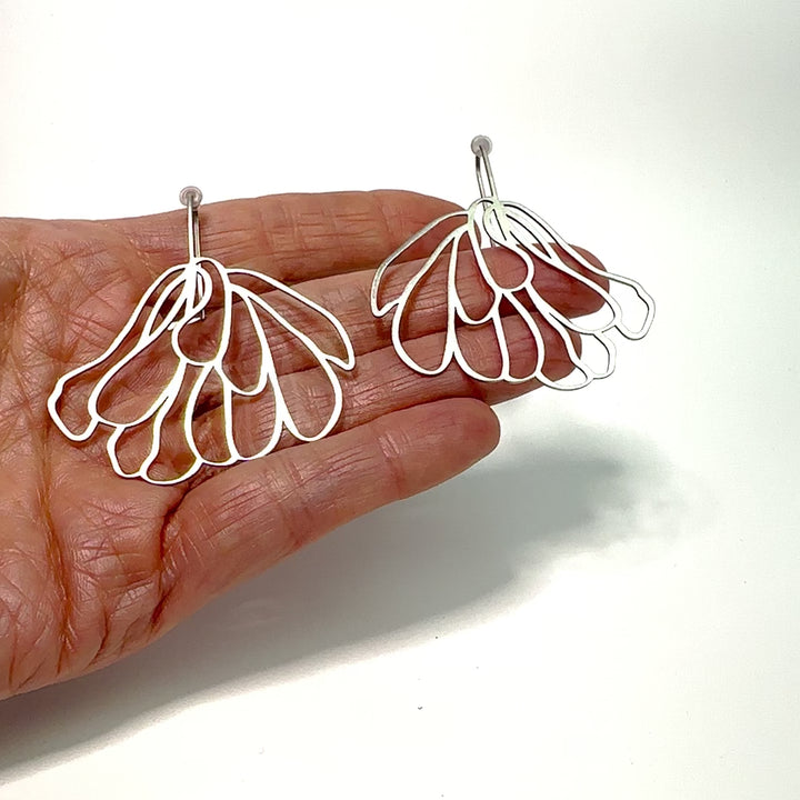 Roost Earrings - Raw Stainless Steel - inSync design