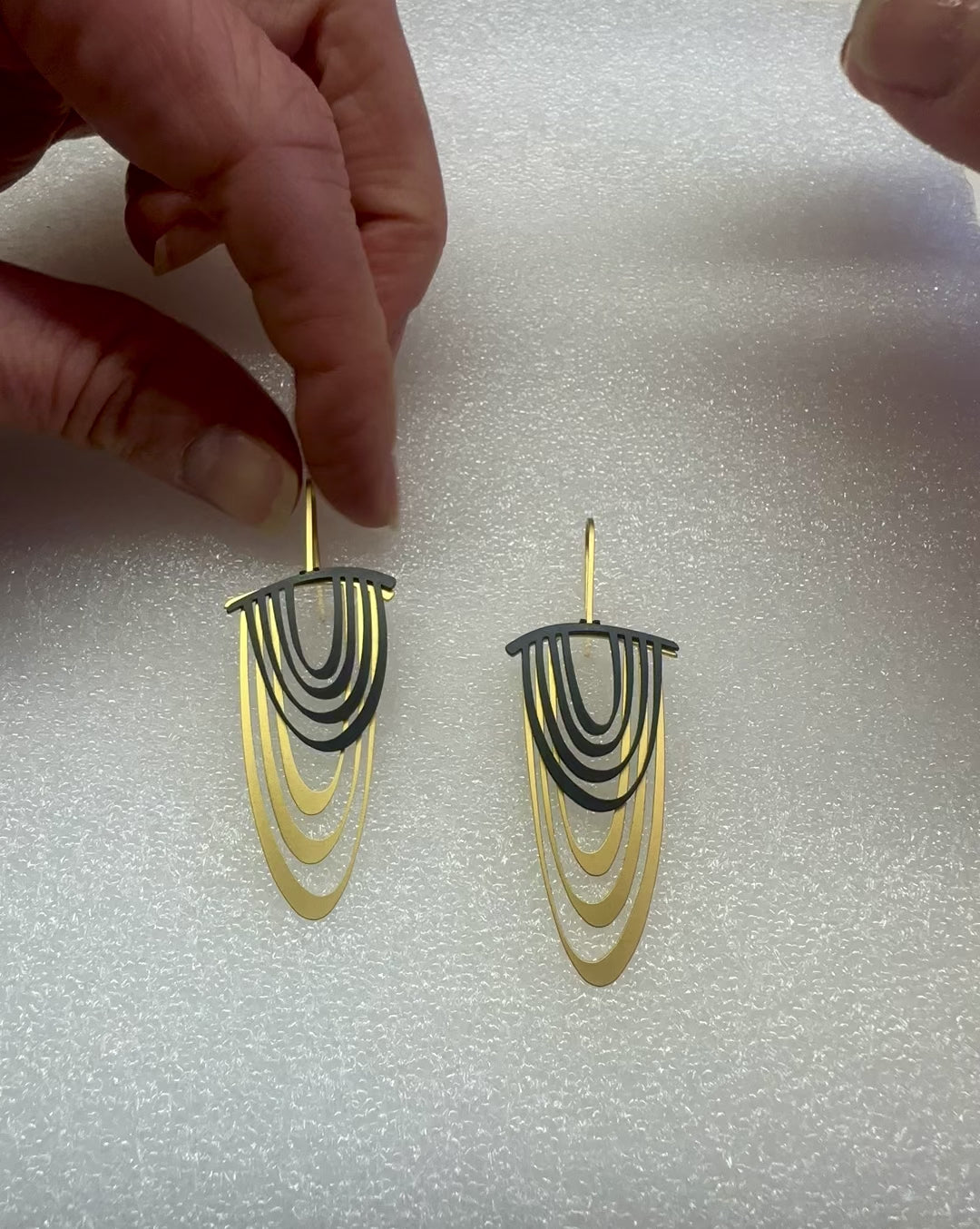 X2 Lumina Earrings - Raw/ Gold