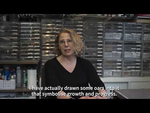 Propel Brooch - Raw Stainless Steel - inSync design