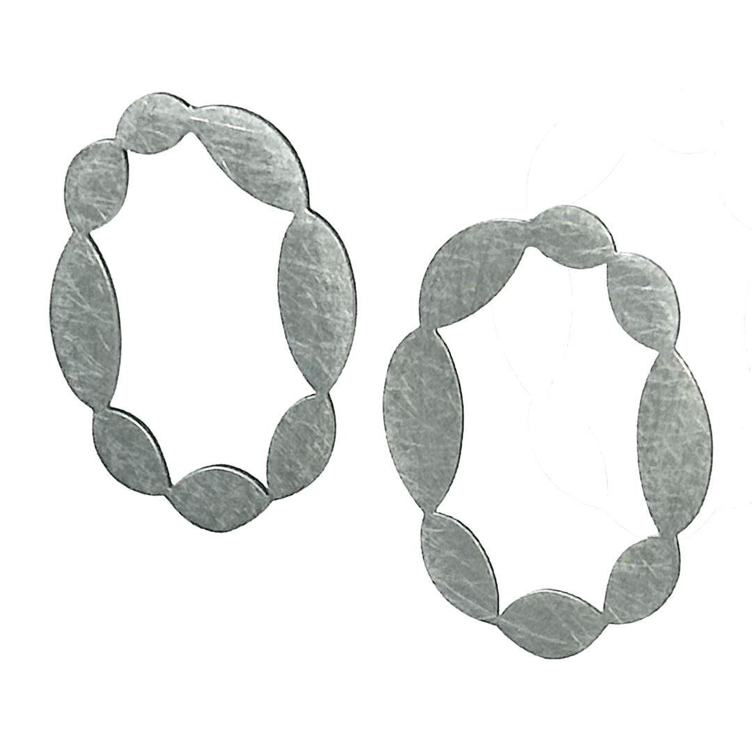 Pulse Stud Earrings | 22ct Matt Gold Plate